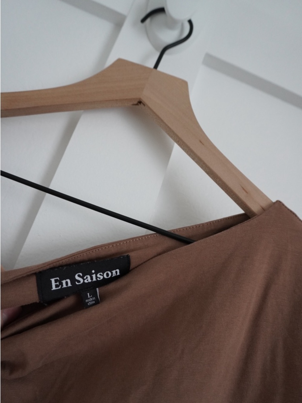 En Saison Parker Mixed Media Midi Dress Brown - Picture 4 of 5